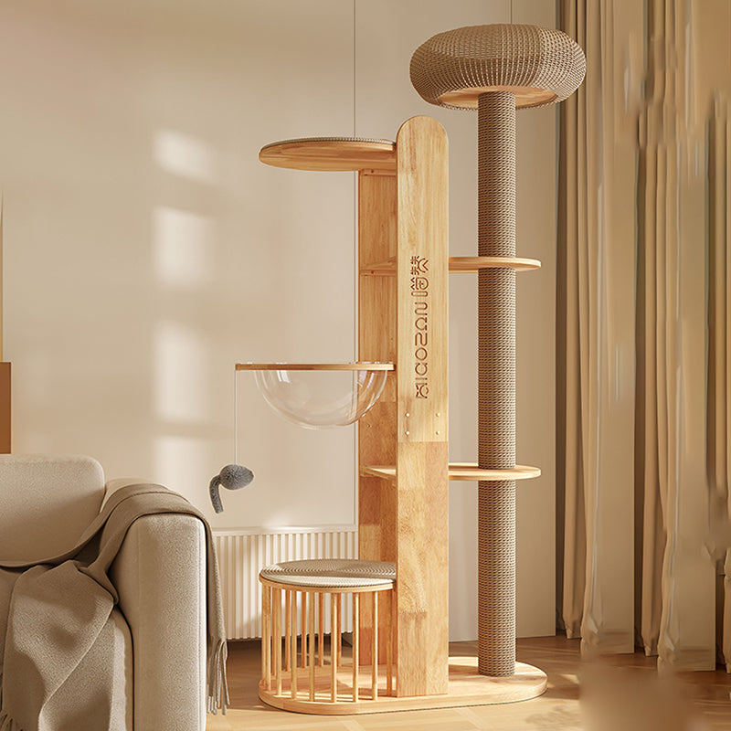 Cylindrical Multi-Functional Cat Tree