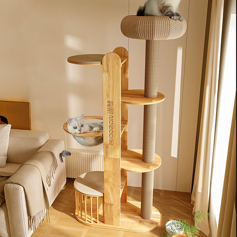 Cylindrical Multi-Functional Cat Tree