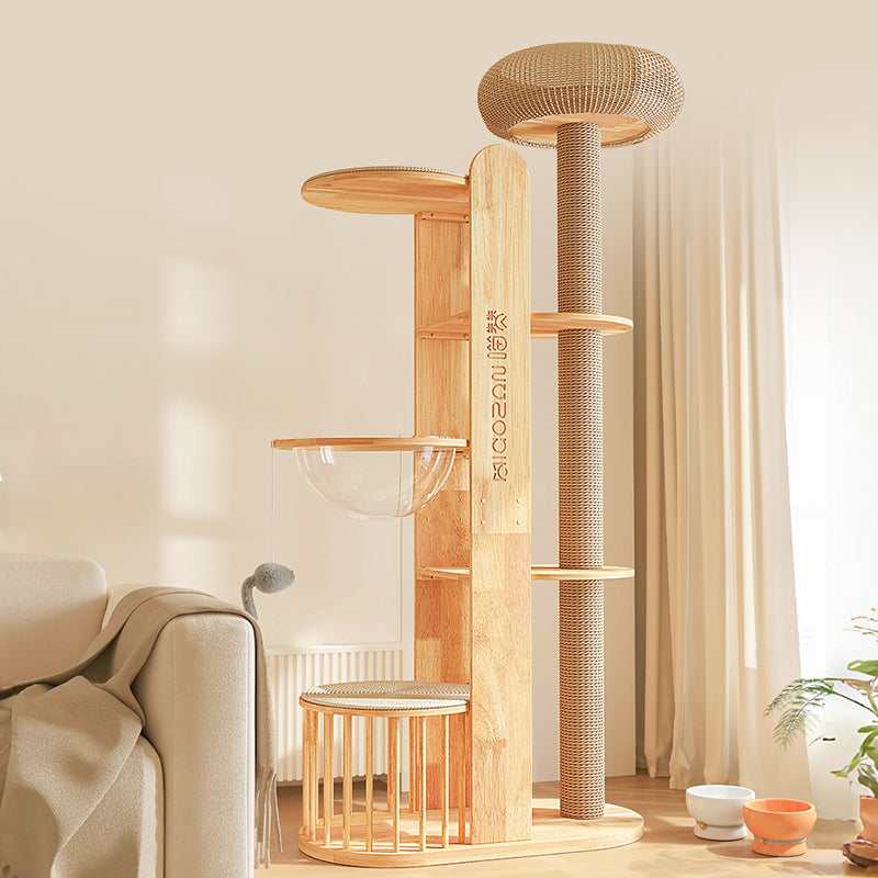 Cylindrical Multi-Functional Cat Tree