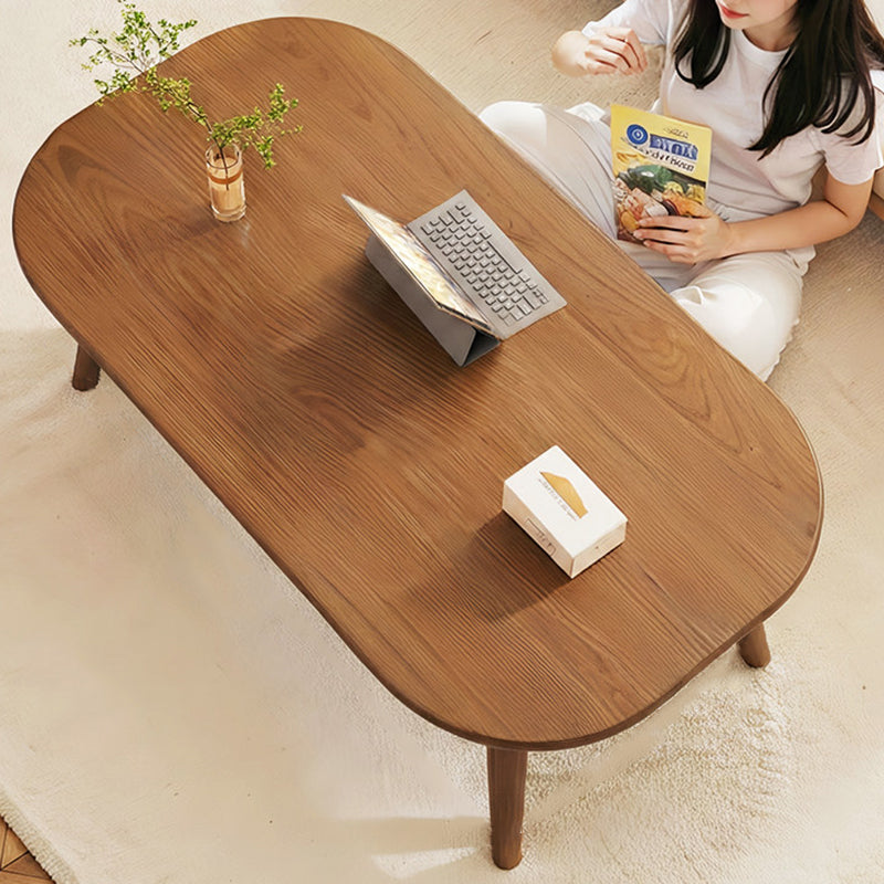 Contemporary Scandinavian Rectangular Multi-Layer Solid Wood Panel Plywood Drawer Beech Legs Coffee Table 2-Drawer For Living Room