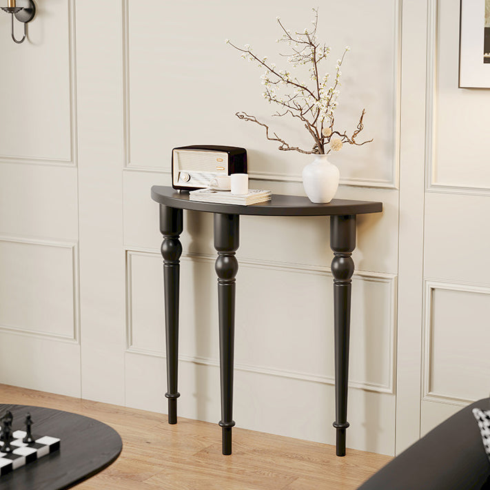 Traditional Round Wood Console Table