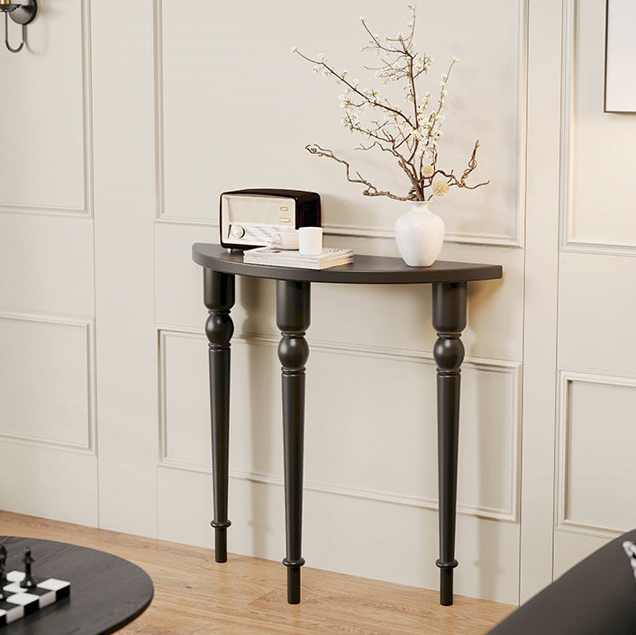 Traditional Round Wood Console Table