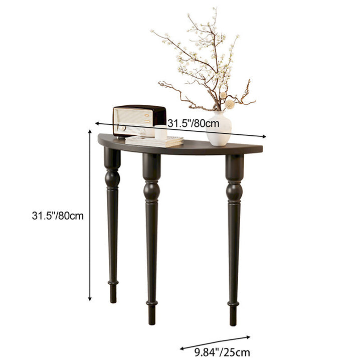 Traditional Round Wood Console Table