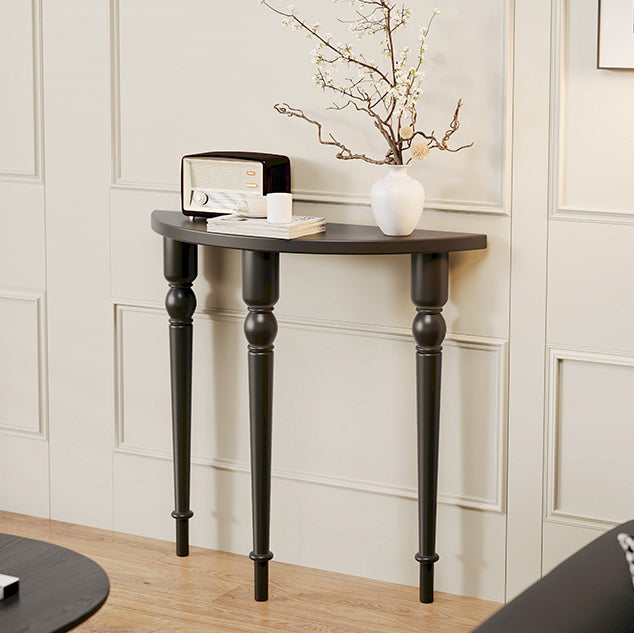 Traditional Round Wood Console Table