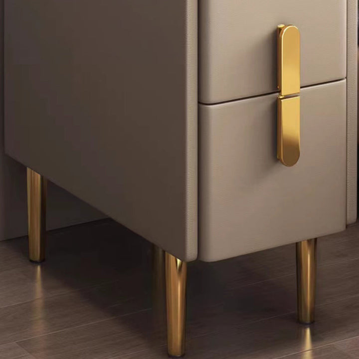 Contemporary Rectangular Solid Wood Nightstand