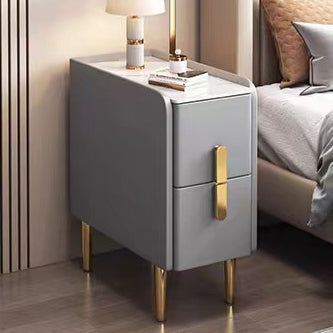 Contemporary Rectangular Solid Wood Nightstand