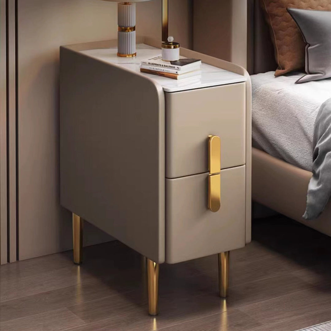 Contemporary Rectangular Solid Wood Nightstand