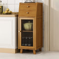 Traditional Vintage Rectangular Nan Bamboo Medium-Density Fiberboard Acrylic Sideboard 2-Drawer 1-Cabinet For Kitchen