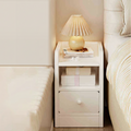 Modern Minimalist Rectangular Plywood Space-Saving Nightstand 1/2-Drawer For Bedroom