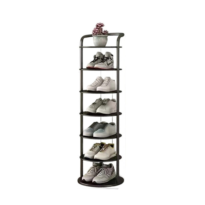 Minimalist Round Iron Shoe Cabinet