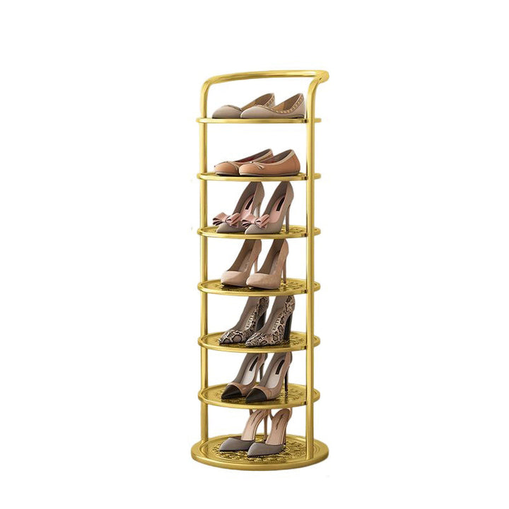 Minimalist Round Iron Shoe Cabinet