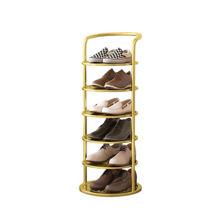 Minimalist Round Iron Shoe Cabinet