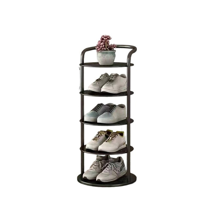 Minimalist Round Iron Shoe Cabinet