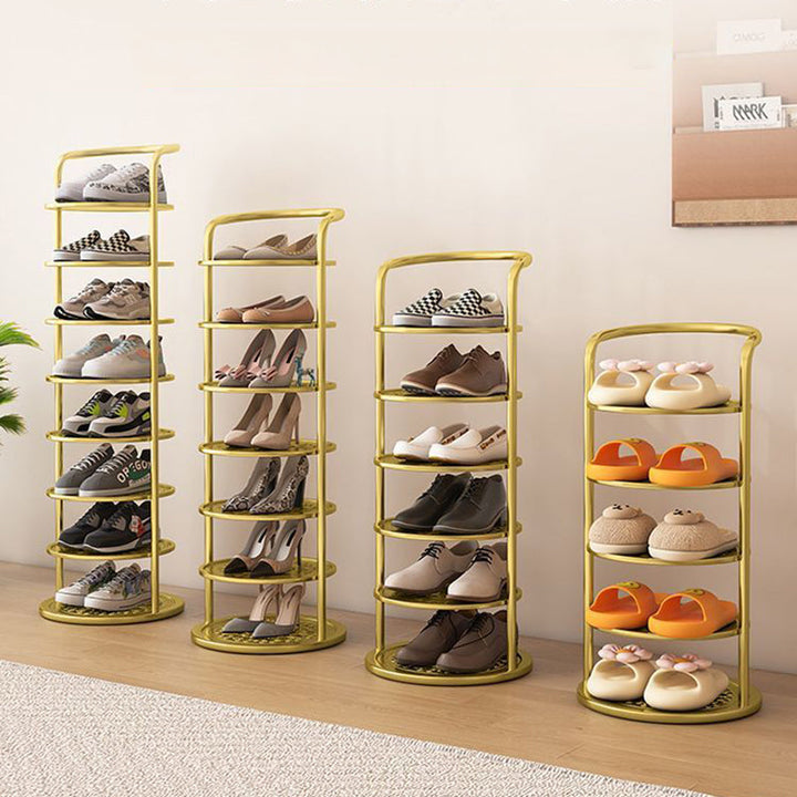 Minimalist Round Iron Shoe Cabinet