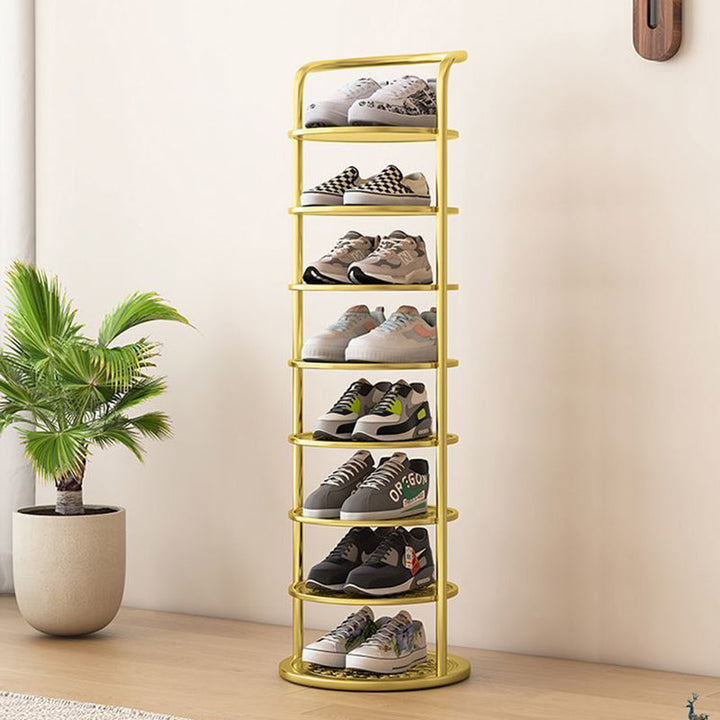 Minimalist Round Iron Shoe Cabinet