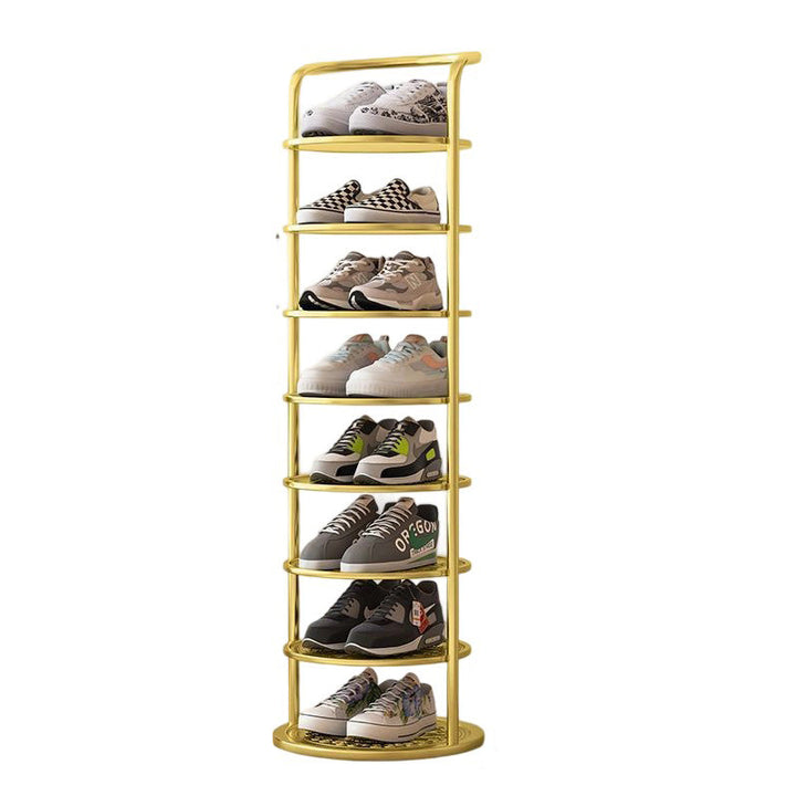 Minimalist Round Iron Shoe Cabinet