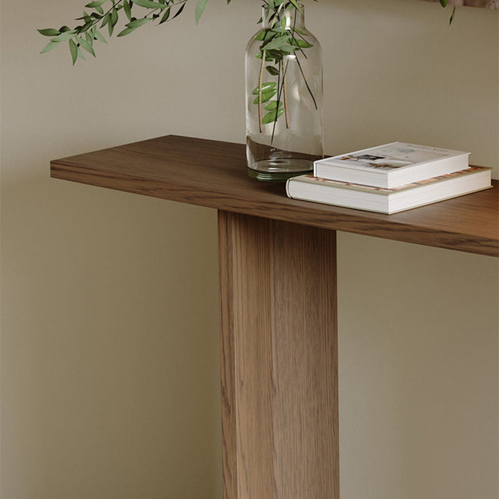 Minimalist Rectangular Wood Console Table