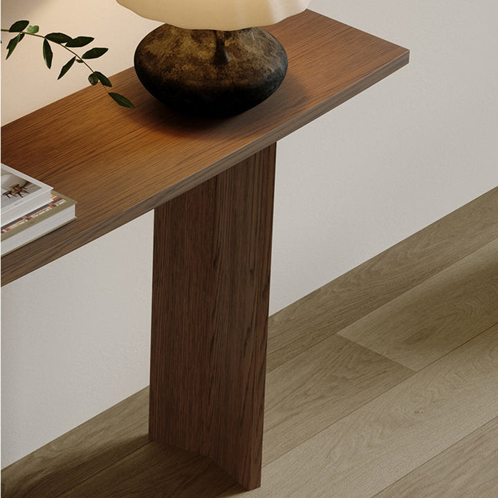 Minimalist Rectangular Wood Console Table