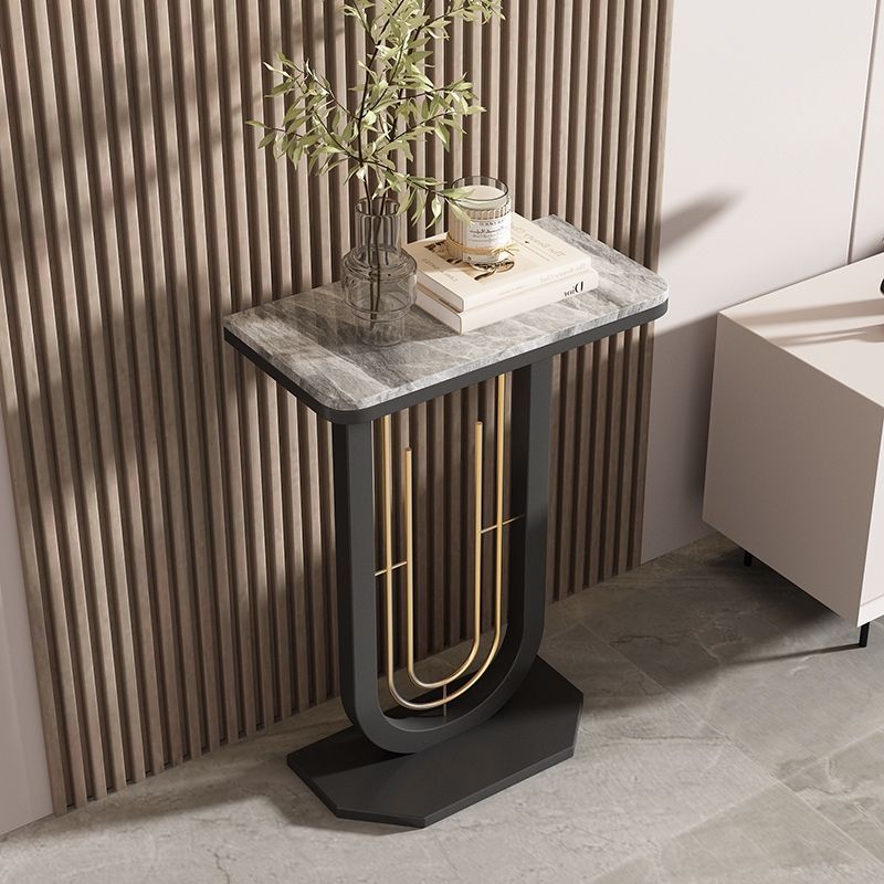 Minimalist Rectangular Stone Console Table