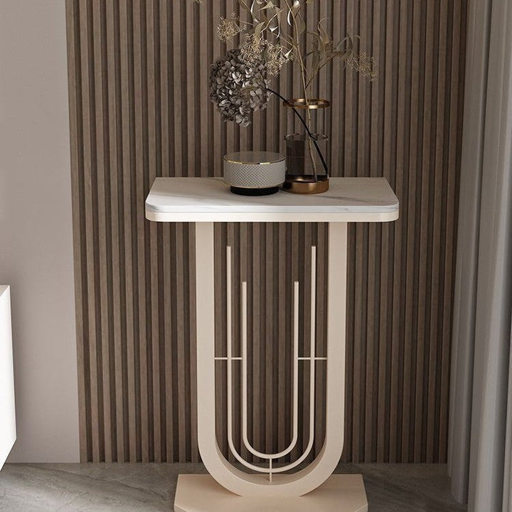 Minimalist Rectangular Stone Console Table