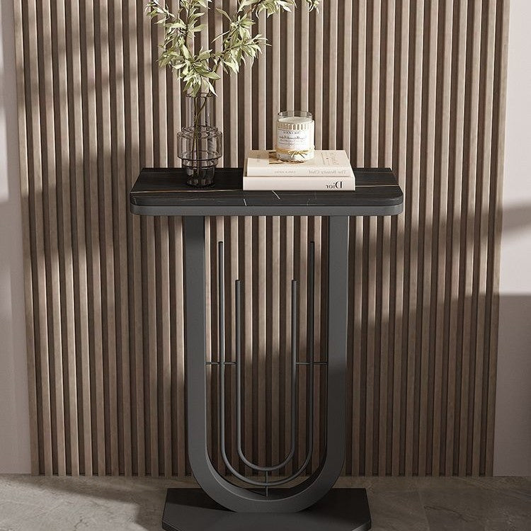 Minimalist Rectangular Stone Console Table