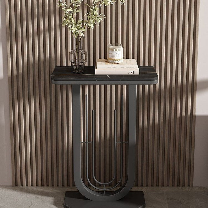 Minimalist Rectangular Stone Console Table