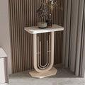 Modern Minimalist Rectangular Sintered Stone Iron Console Table 1-Tier For Entryways