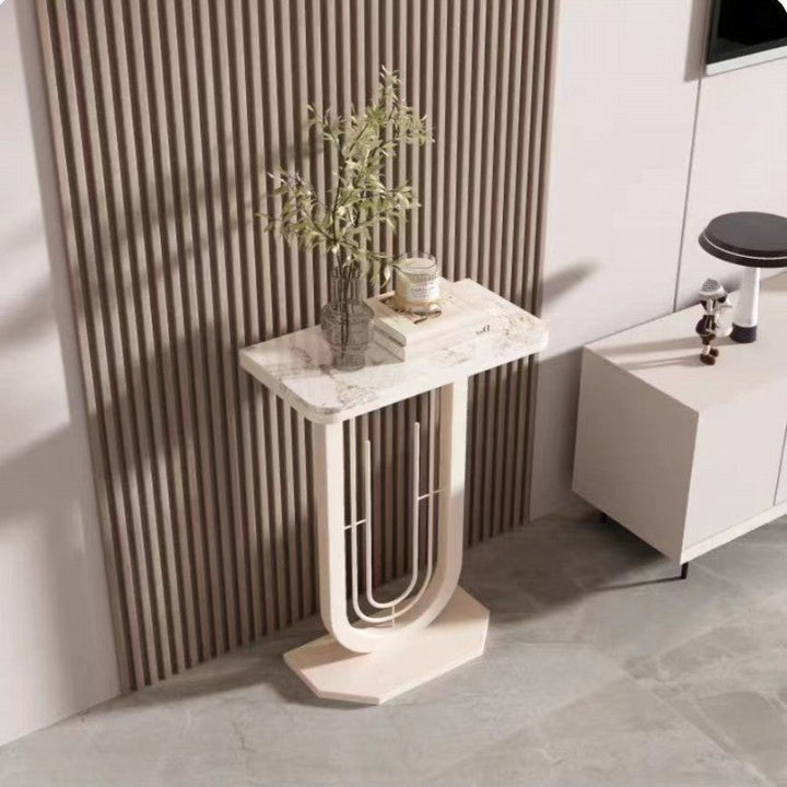Minimalist Rectangular Stone Console Table