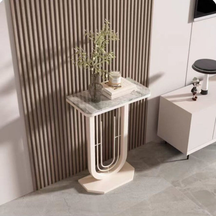 Minimalist Rectangular Stone Console Table