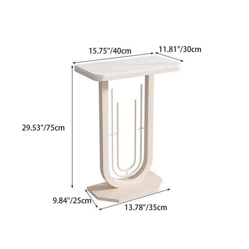 Minimalist Rectangular Stone Console Table