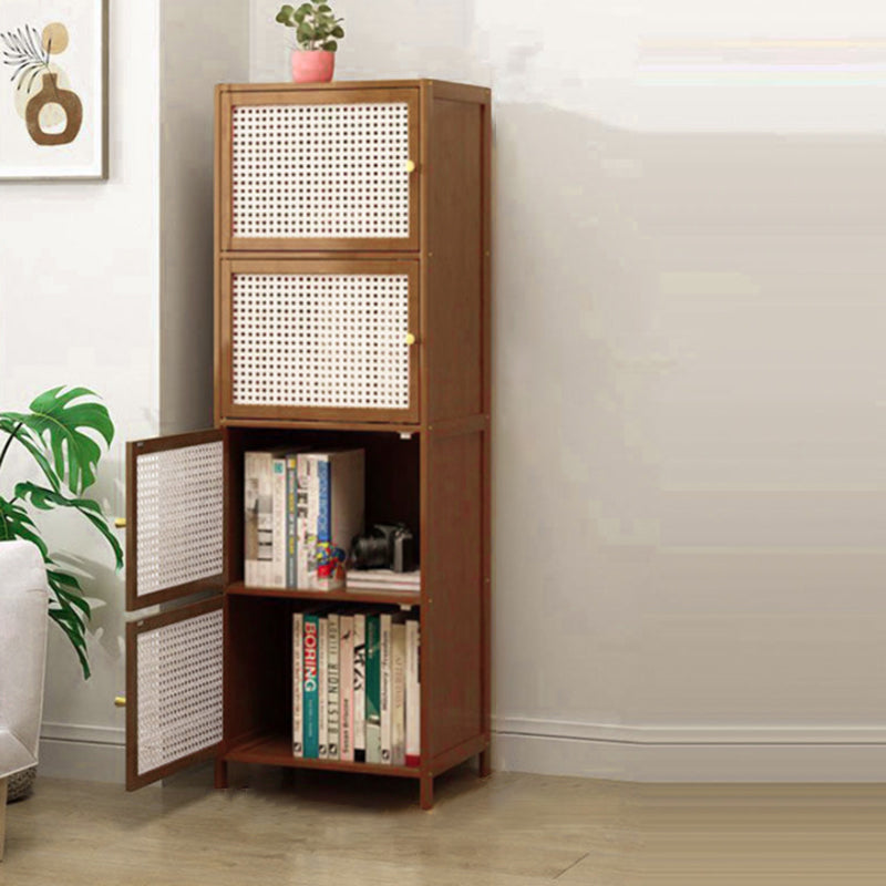 Contemporary Rectangular Bamboo Storage Cabinet