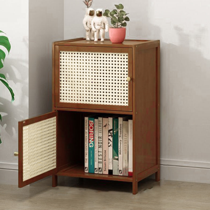 Contemporary Rectangular Bamboo Storage Cabinet