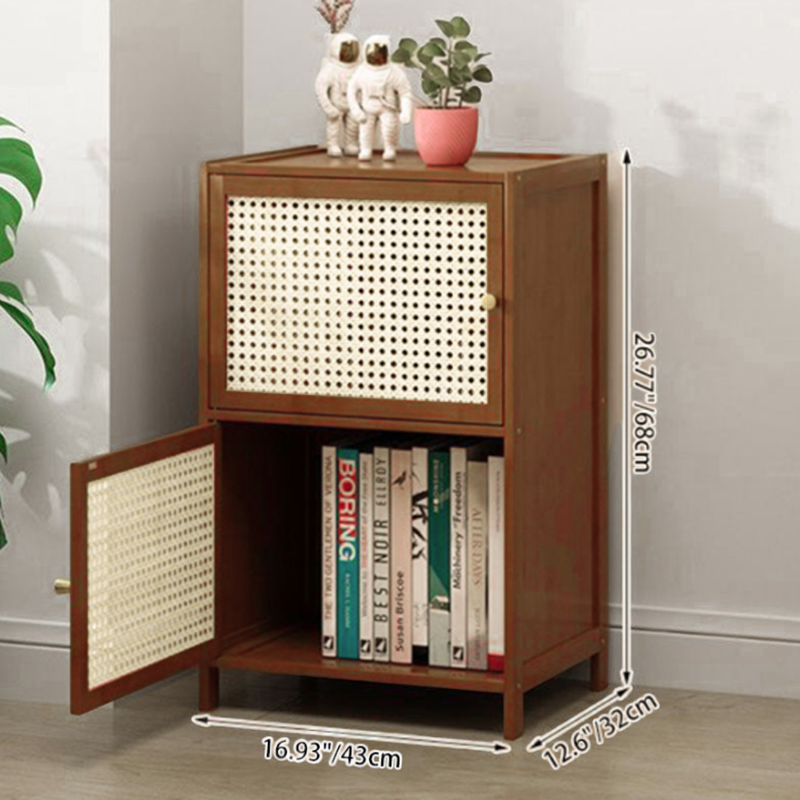 Contemporary Rectangular Bamboo Storage Cabinet