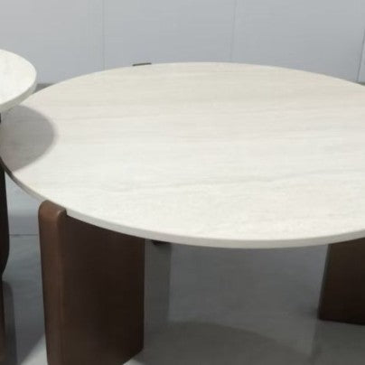 Minimalist Round Solid Wood Coffee Table