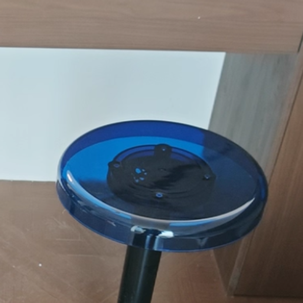 Modern Luxury Acrylic Carbon Steel Round Bar Stool For Dining Room