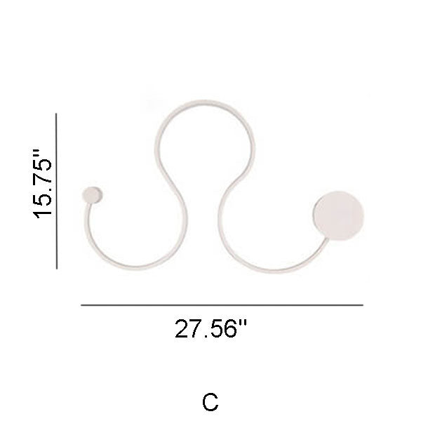 Modern Curved Aluminum LED Wall Sconce
