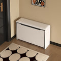 Modern Minimalist Rectangular Cube Microfiber Leather Pine Sitting Shoe Storage Tipping Bucket 2 - Tier For Entryways