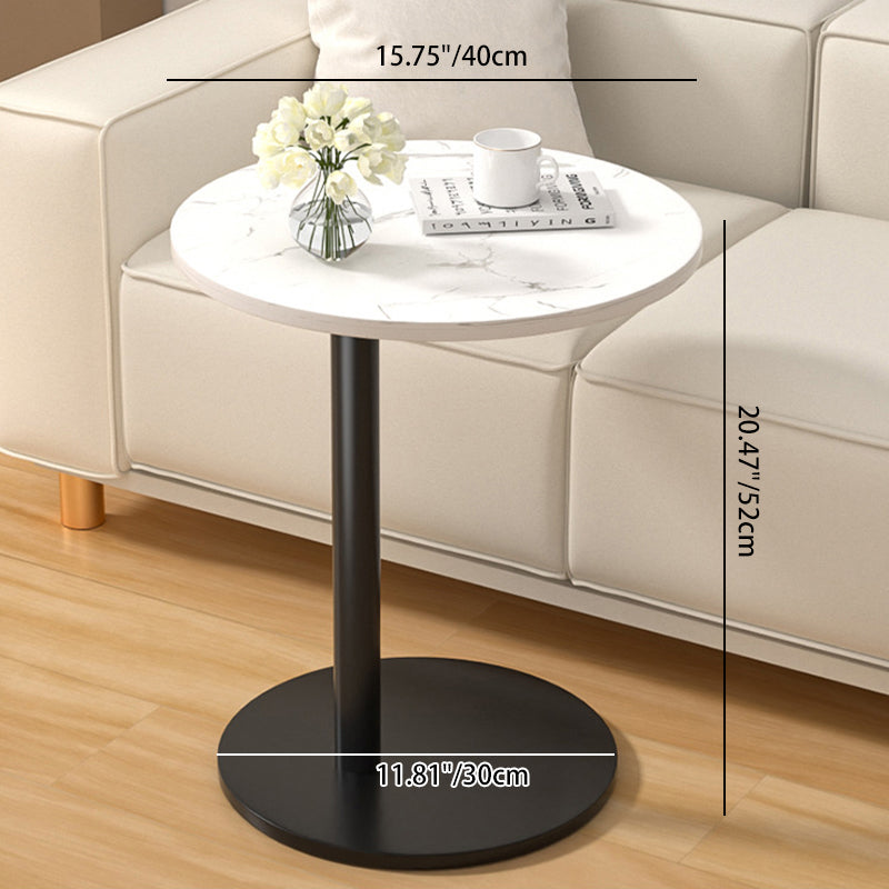 Minimalist Round Stainless Steel Side Table