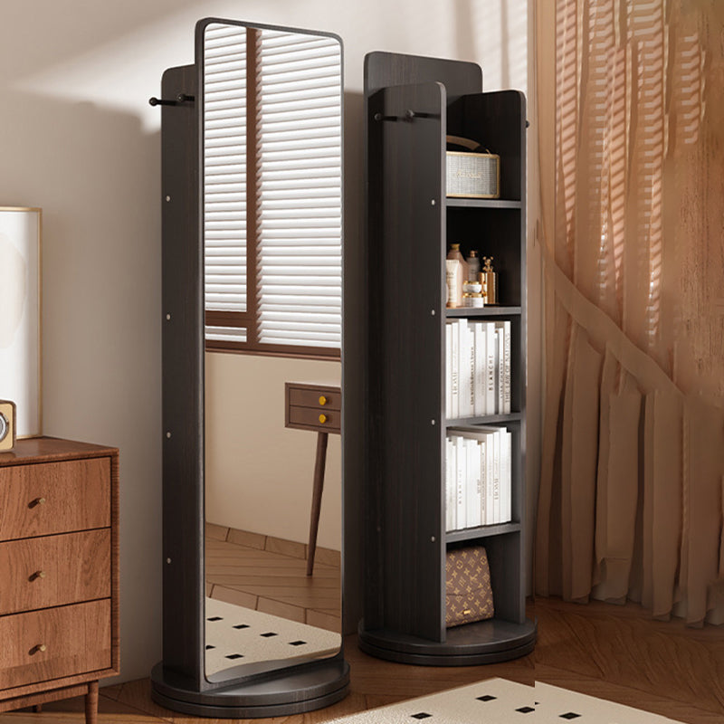 Minimalist Rectangular Glass Rotatable Storage Cabinet