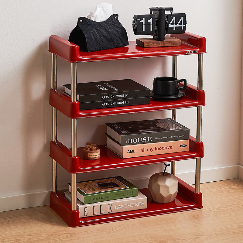 Contemporary Rectangular Stainless Steel Storage Shelf