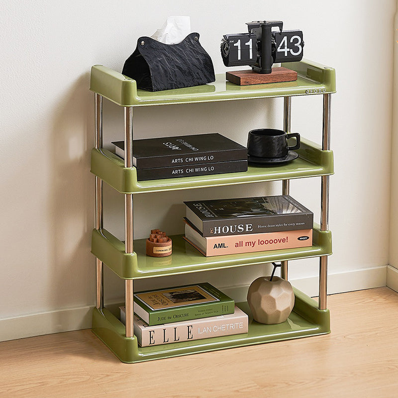 Contemporary Rectangular Stainless Steel Storage Shelf