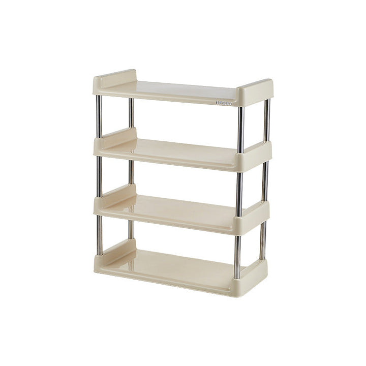 Contemporary Rectangular Stainless Steel Storage Shelf