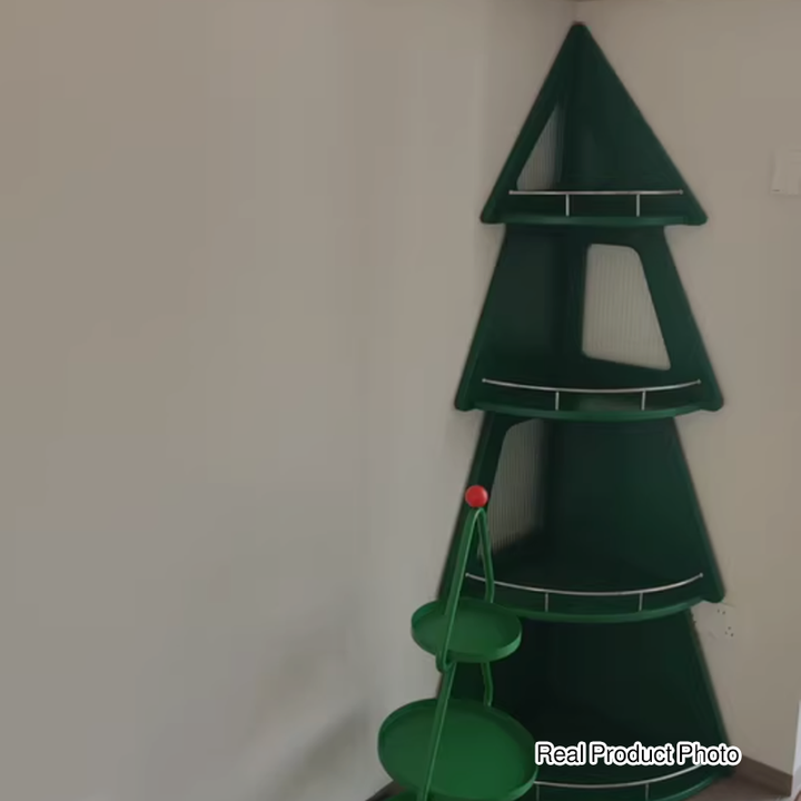 Christmas Tree Corner Storage Shelf