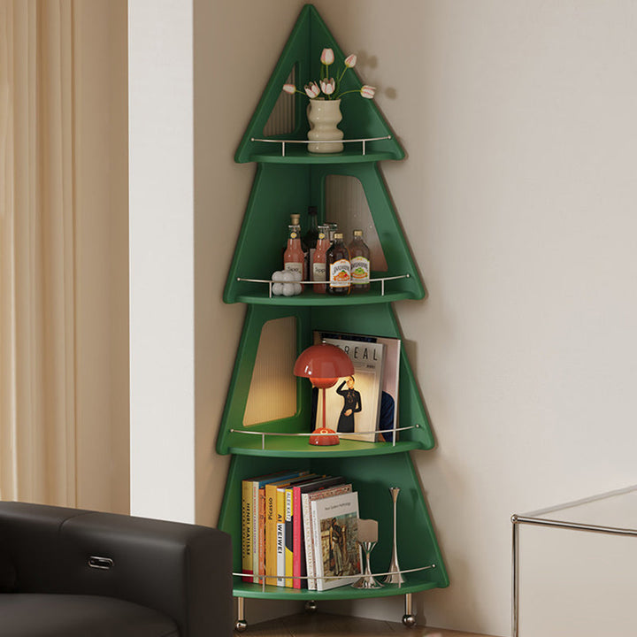 Christmas Tree Corner Storage Shelf