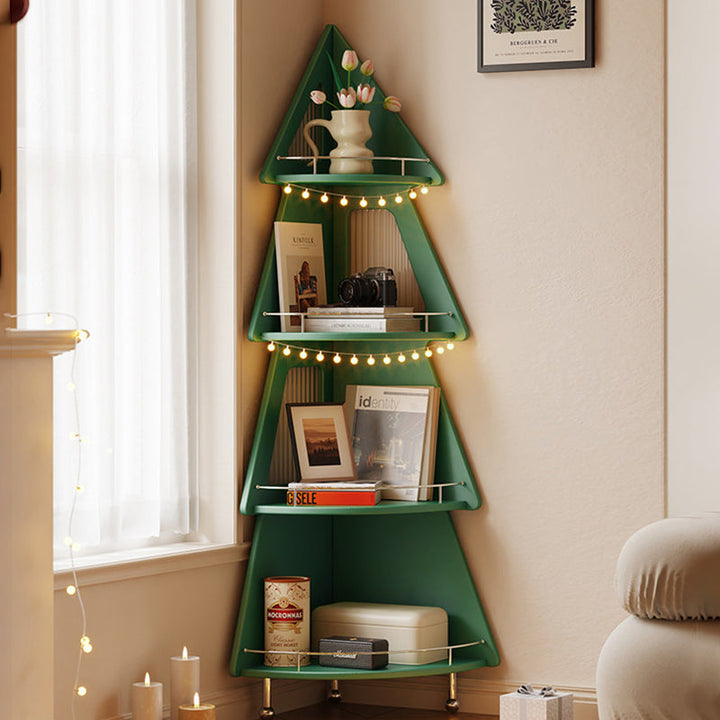 Christmas Tree Corner Storage Shelf
