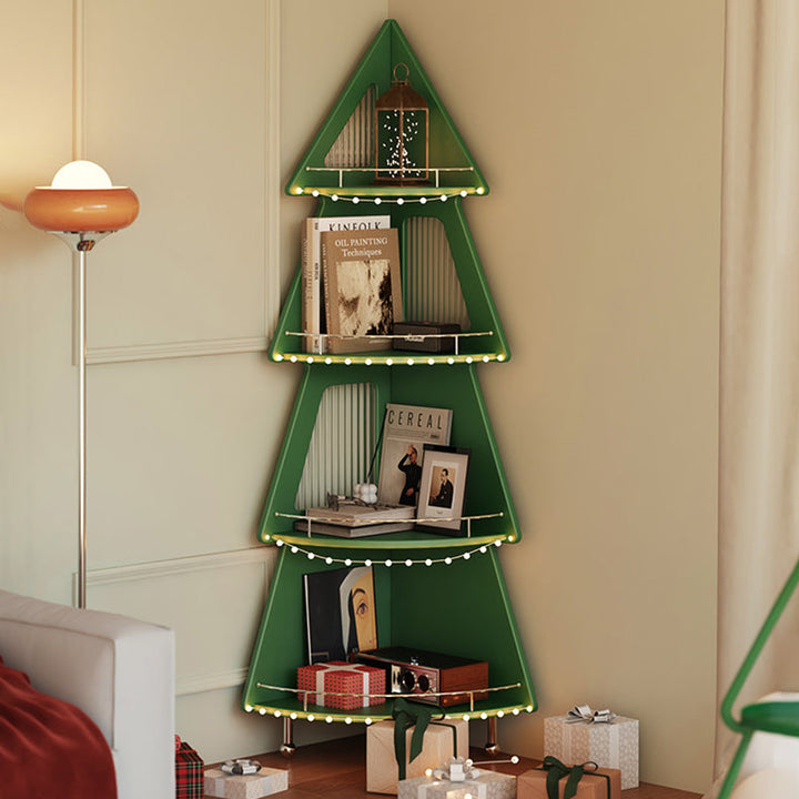 Christmas Tree Corner Storage Shelf