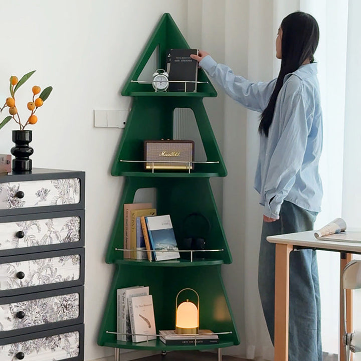 Christmas Tree Corner Storage Shelf