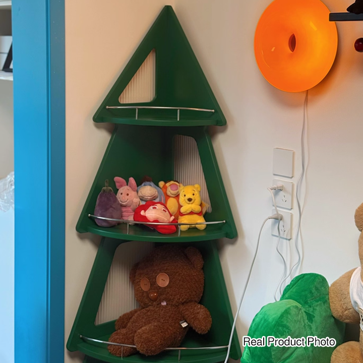 Christmas Tree Corner Storage Shelf