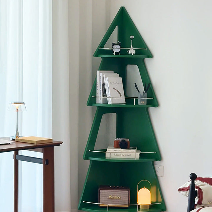 Christmas Tree Corner Storage Shelf