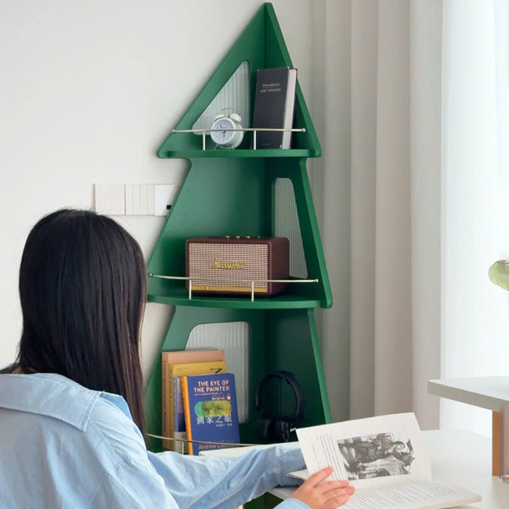 Christmas Tree Corner Storage Shelf